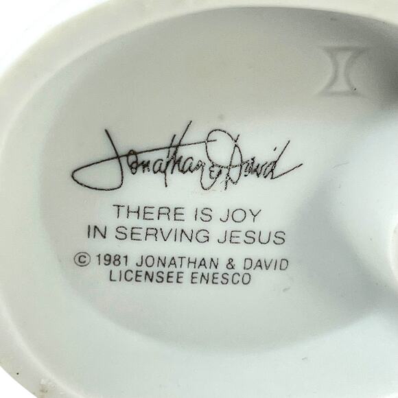 Enesco Jonathan and David Figurine "There Is Joy In Serving Jesus" 1981 - Picture 7 of 7